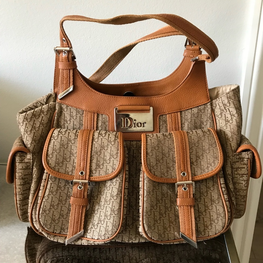 Christian Dior Diorissimo cargo hobo tote bag from early 2000’s medium sized